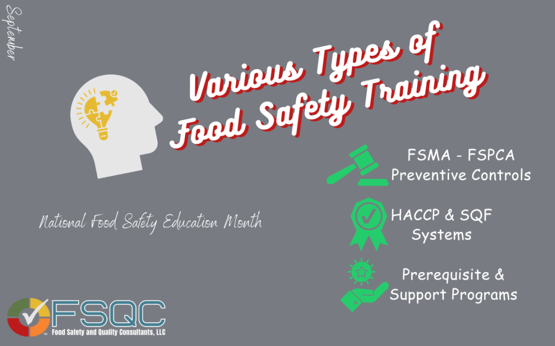 The Various Types of Food Safety Training